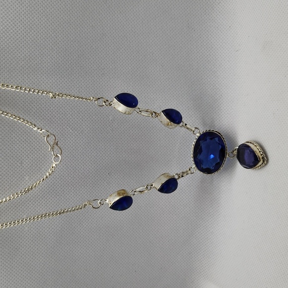 Nwot!! Amethyst blue sapphire and triplet opal 925 sterling - Picture 2 of 8